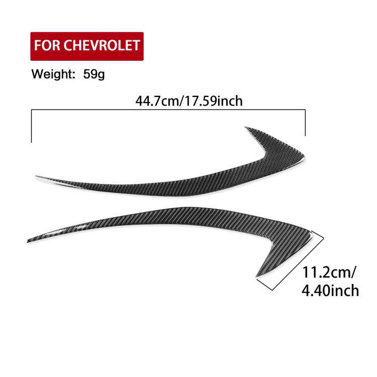 For Chevrolet Malibu 2016-2024 2pcs /Set Left-hand Drive Headlight Eyebrow Sticker(Red)