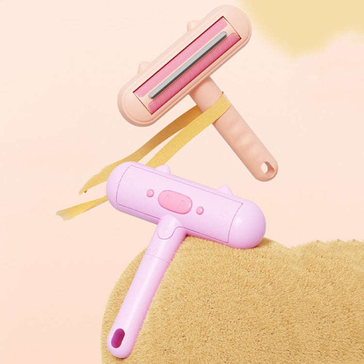 Portable Washable Roller Hair Sticker Pig Shape Pet Static Hair Remover(Yellow)