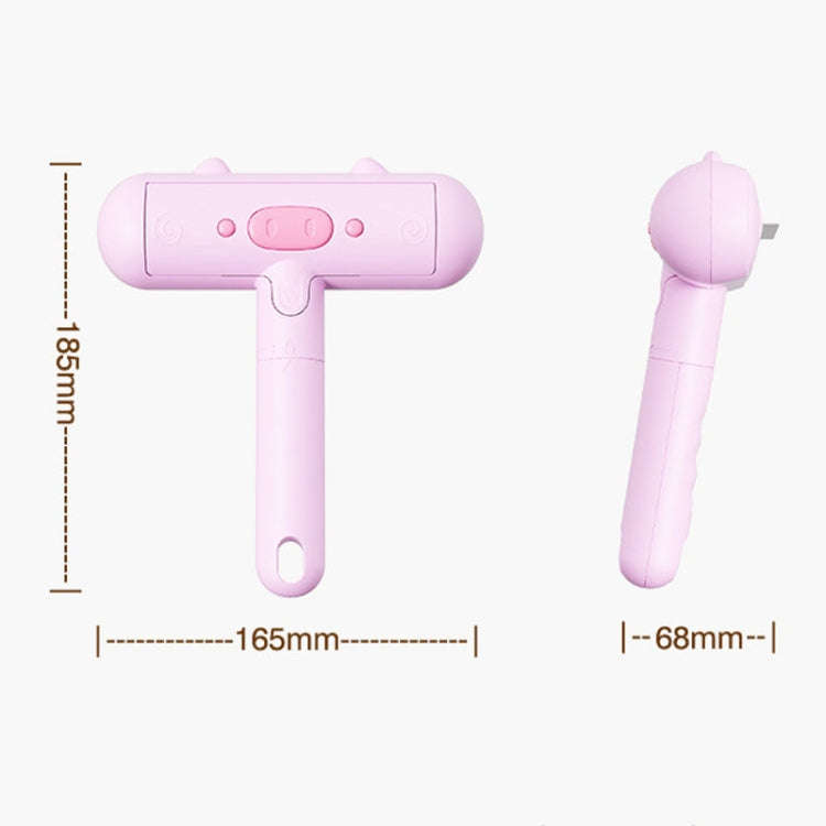 Portable Washable Roller Hair Sticker Pig Shape Pet Static Hair Remover(Pink)