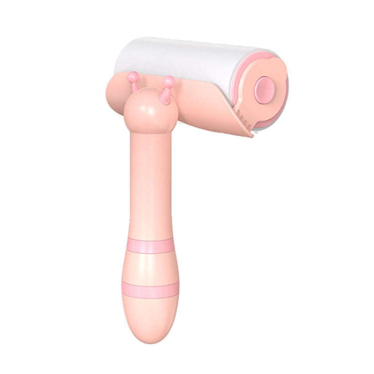 Portable Roller Sticker Bee Shaped Pet Hair Cleaner And Remover(Pink)