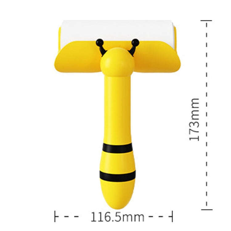 Portable Roller Sticker Bee Shaped Pet Hair Cleaner And Remover(Pink)