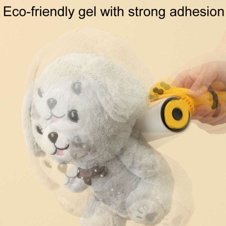 Portable Roller Sticker Bee Shaped Pet Hair Cleaner And Remover(Pink)