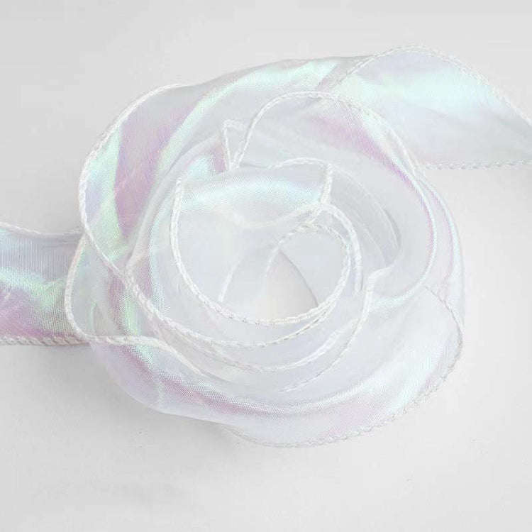 4cm x 9m White Symphony Fishtail Yarn Flower Cake Baking Packaging Ribbon Lace Decorative Webbing