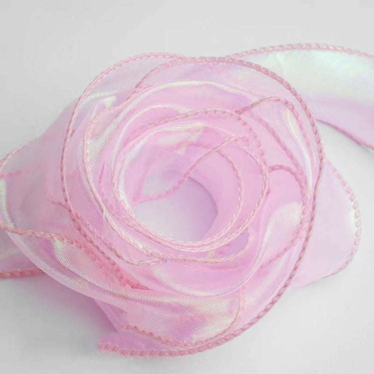 4cm x 9m Pink Symphony Fishtail Yarn Flower Cake Baking Packaging Ribbon Lace Decorative Webbing