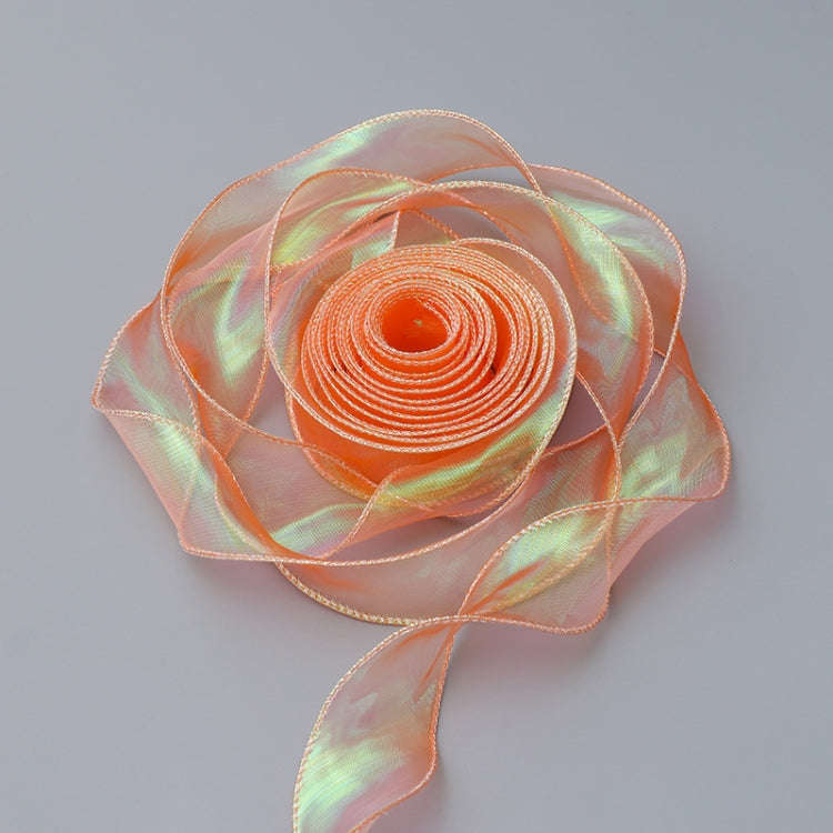 4cm x 9m Orange Symphony Fishtail Yarn Flower Cake Baking Packaging Ribbon Lace Decorative Webbing
