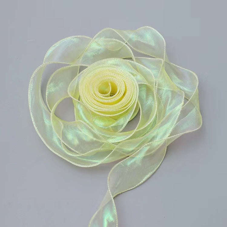 4cm x 9m Yellow Symphony Fishtail Yarn Flower Cake Baking Packaging Ribbon Lace Decorative Webbing