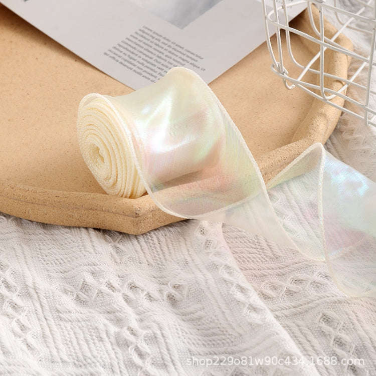 6cm x 9m Beige Symphony Fishtail Yarn Flower Cake Baking Packaging Ribbon Lace Decorative Webbing