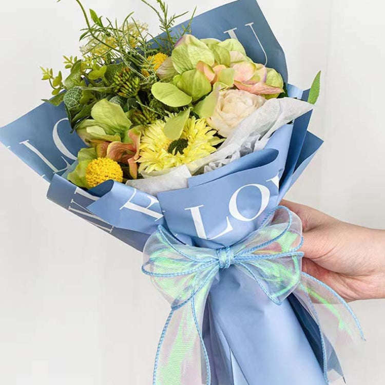 6cm x 9m Blue Symphony Fishtail Yarn Flower Cake Baking Packaging Ribbon Lace Decorative Webbing