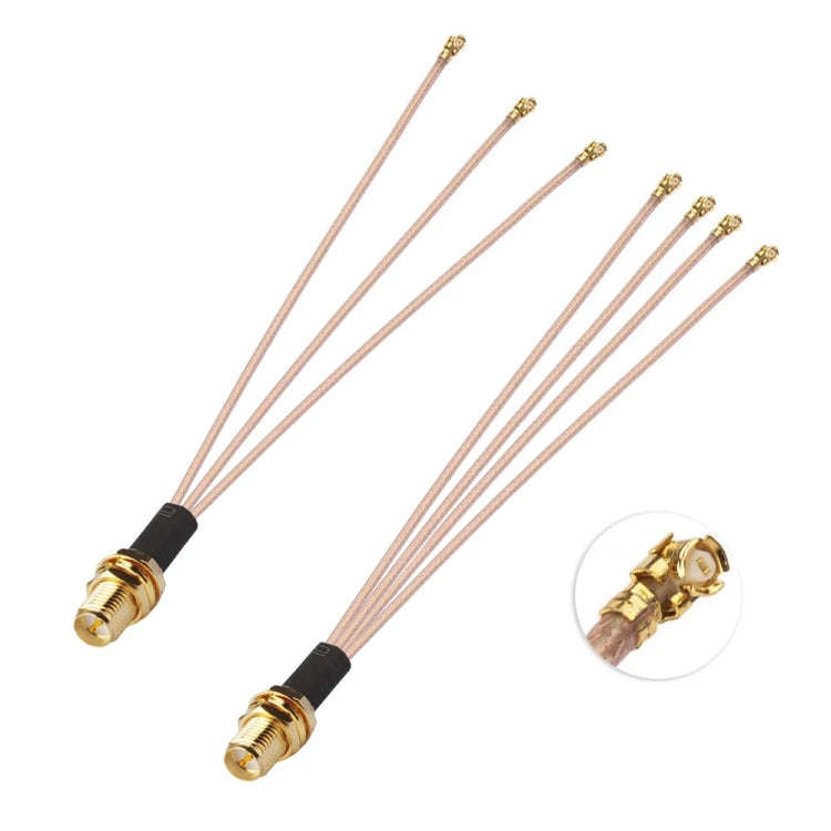 1 In 4 IPX To SMAJ RG178 Pigtail WIFI Antenna Extension Cable Jumper(15cm)