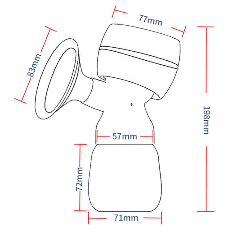 MZ-003 LED Digital Display Smart Adjustable Fully Automatic Massage Painless Silent Breast Pump(B...