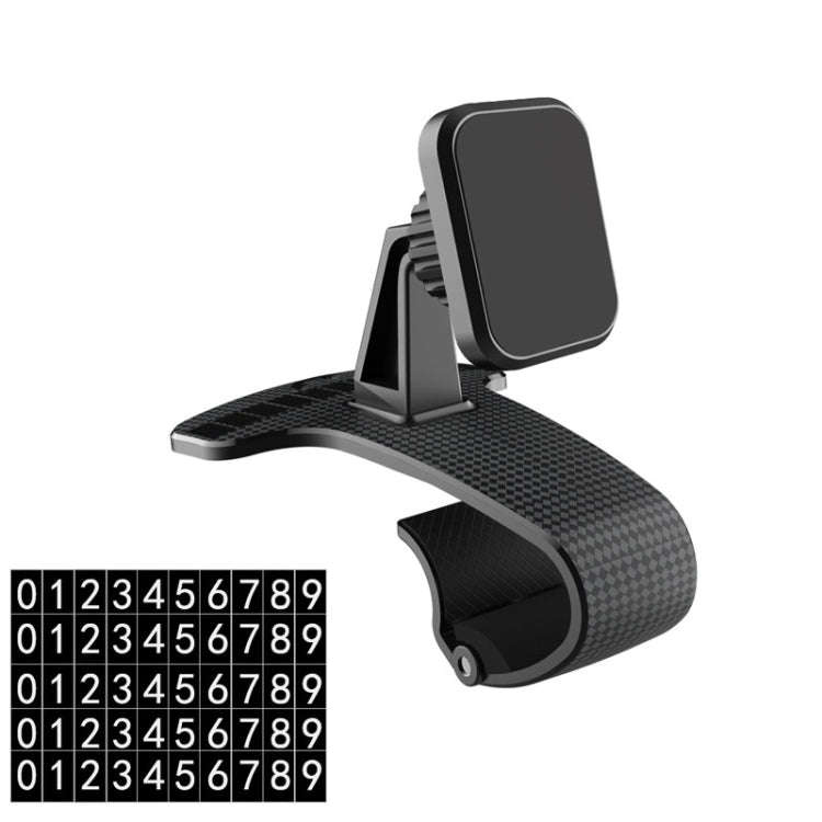 Magnetic Mobile Phone Car Holder Dashboard Parking Number Plate(X1+C1 Black)