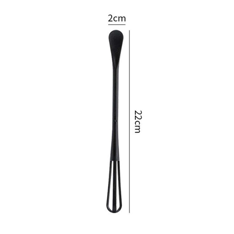 5pcs Household Mini Whisk With Small Spoon Kitchen Multifunctional Stirring Stick(Black)