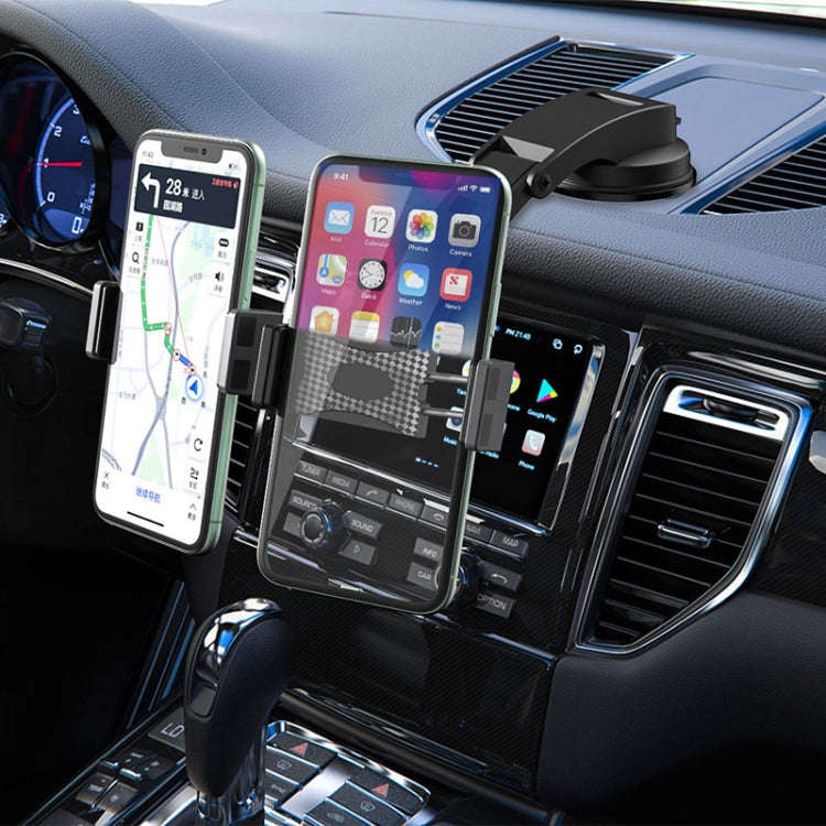 Car Dashboard Suction Cup Double Chuck Mobile Phone Holder(ZP-T1)