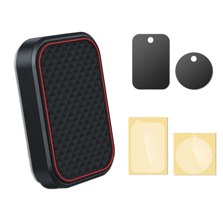 Flat Adhesive Magnetic Car Mobile Phone Navigation Holder(Red)