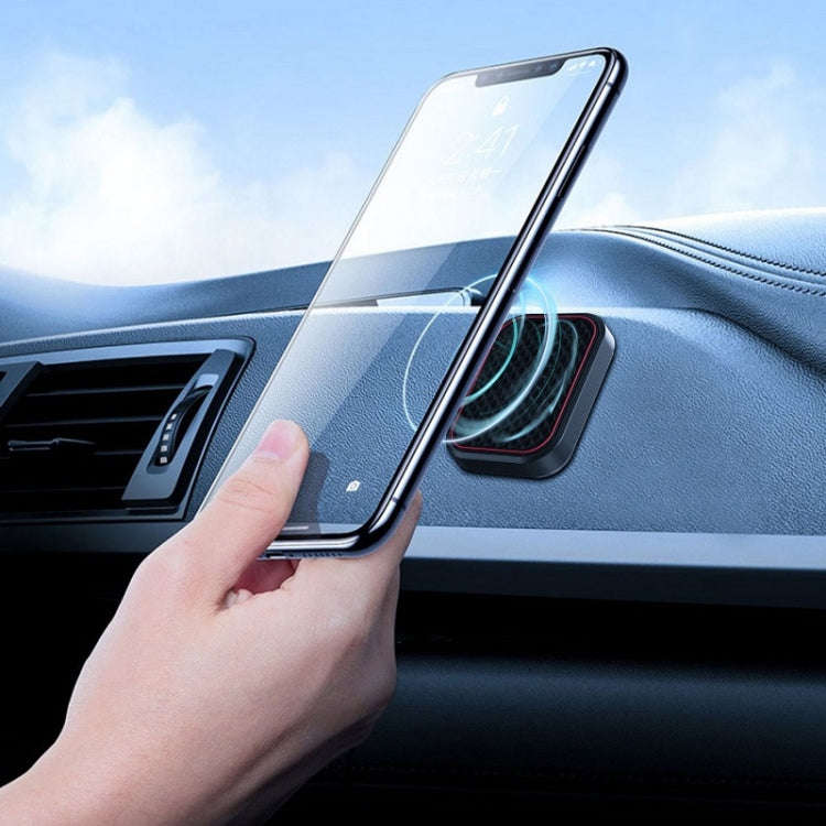 Flat Adhesive Magnetic Car Mobile Phone Navigation Holder(Red)