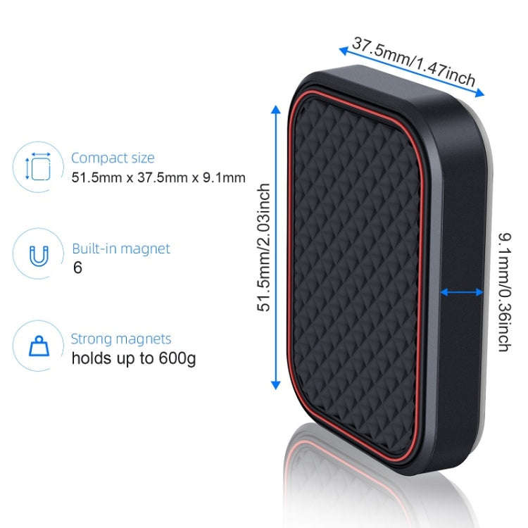 Flat Adhesive Magnetic Car Mobile Phone Navigation Holder(Red)