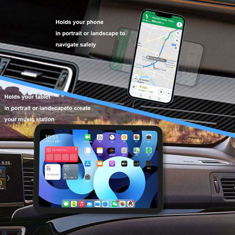 Flat Adhesive Magnetic Car Mobile Phone Navigation Holder(Red)