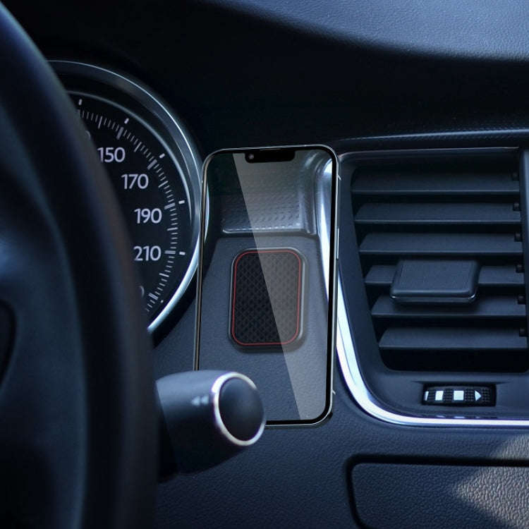 Flat Adhesive Magnetic Car Mobile Phone Navigation Holder(Red)