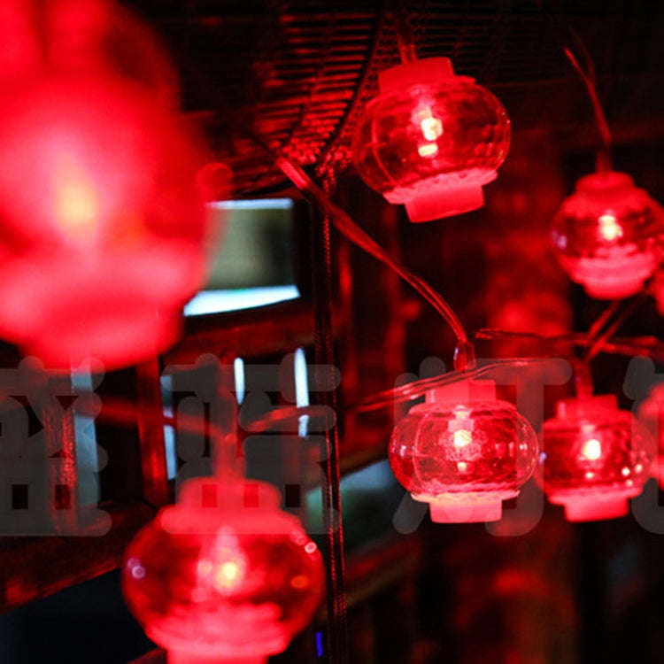 6m 40 Light  New Year Chinese Red Lantern LED Lights(Crystal Lanterns)