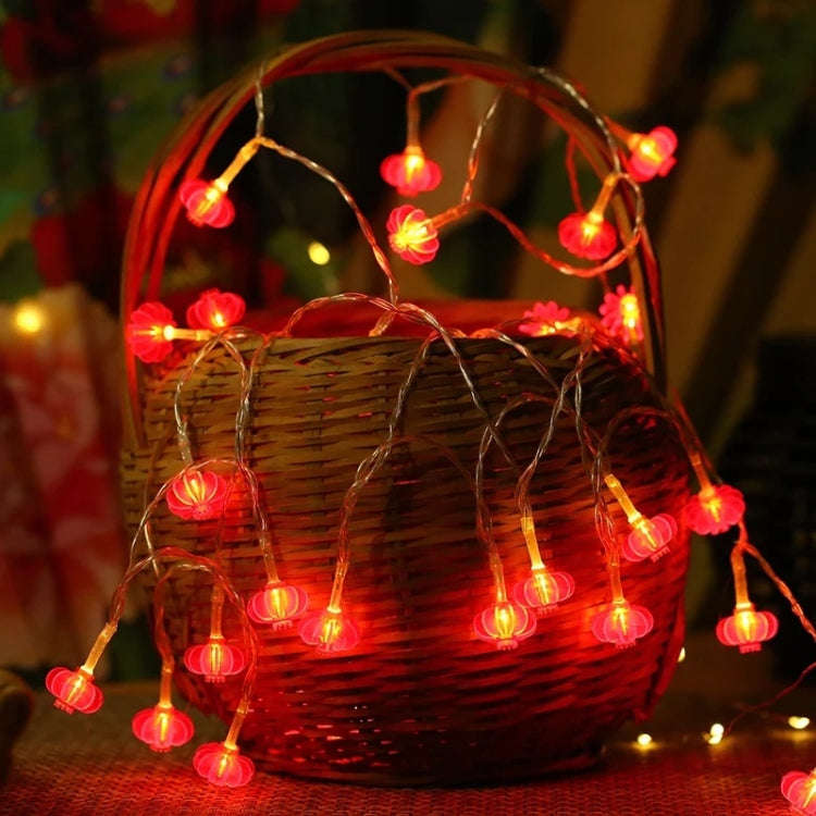 6m 40 Light  New Year Chinese Red Lantern LED Lights(Crystal Lanterns)
