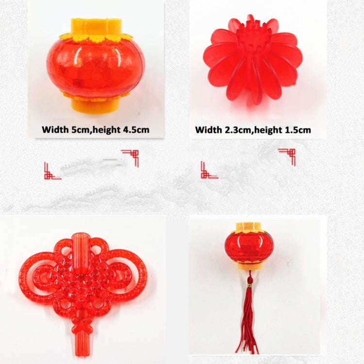 6m 40 Light  New Year Chinese Red Lantern LED Lights(Crystal Lanterns)
