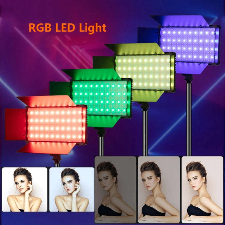 280+52 LEDs RGB Adjustable Live Shooting Fill Light Phone SLR Photography Lamp, EU Plug, Spec: 10...