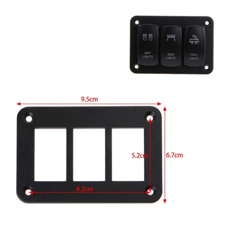 Road Aluminum Rocker Switch Panel Housing Bracket for Narva Type Boats Automotive Switch Parts, S...