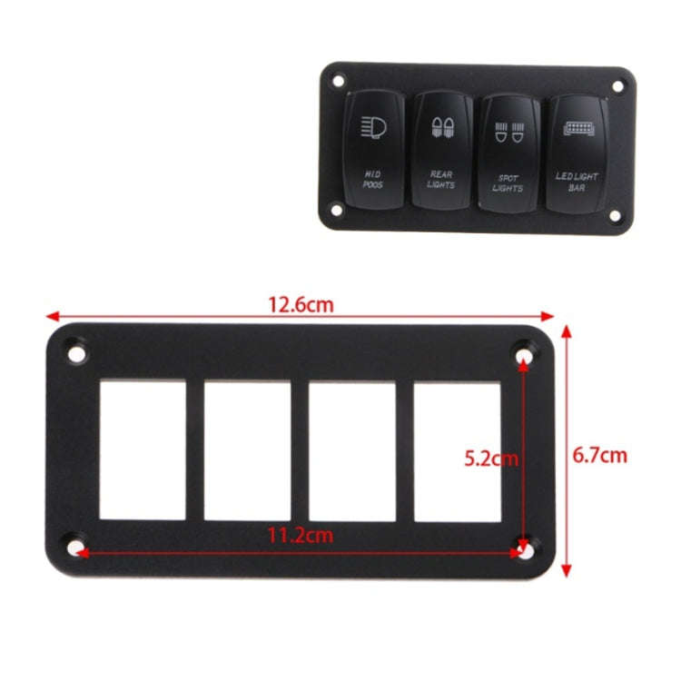 Road Aluminum Rocker Switch Panel Housing Bracket for Narva Type Boats Automotive Switch Parts, S...
