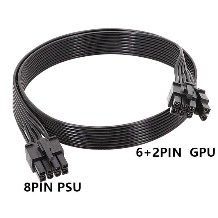 50cm For Corsair 18AWG Flat Cable Power Module Cable Graphics Card Module Cable 8Pin To 8Pin 6+2(...