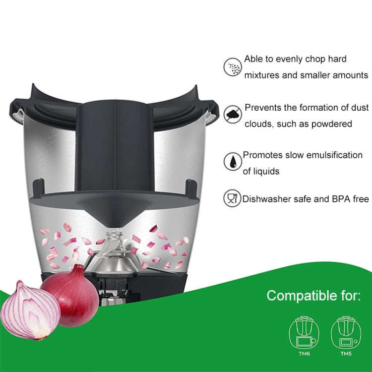 For Thermomix TM5 / TM6 Kitchen Machine Anti-Splash Protective Cover Crushing Mixing Cap(Grey)