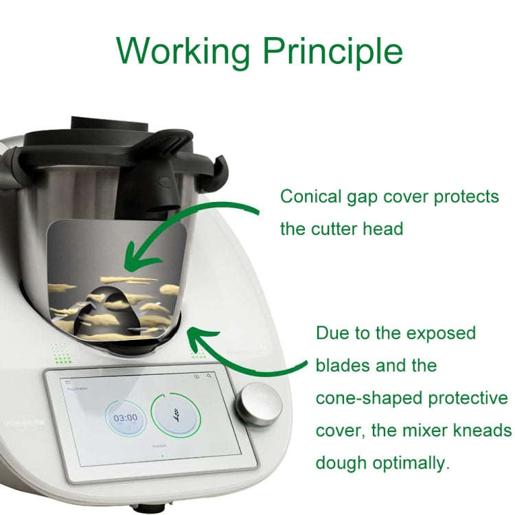 For Thermomix TM5 / TM6 Kitchen Machine Kneading Dough Blade Isolation Protective Cover(Black)