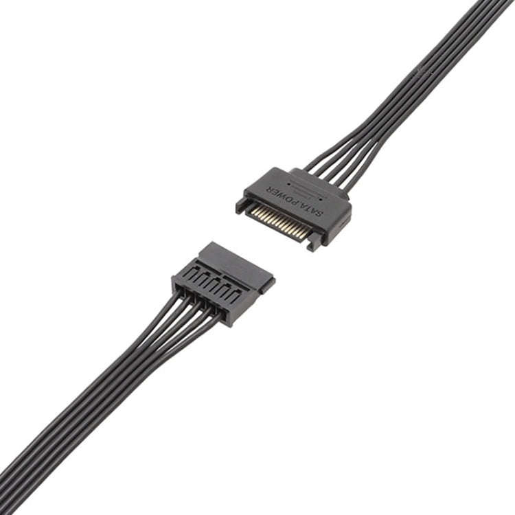 30cm Power Supply SATA 15Pin Male And Female Extension Cable Durable Hard Disk Drive Power Connec...