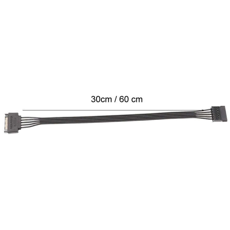 60cm Power Supply SATA 15Pin Male And Female Extension Cable Durable Hard Disk Drive Power Connec...