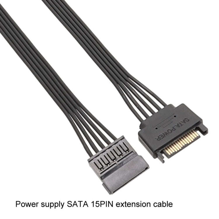 60cm Power Supply SATA 15Pin Male And Female Extension Cable Durable Hard Disk Drive Power Connec...
