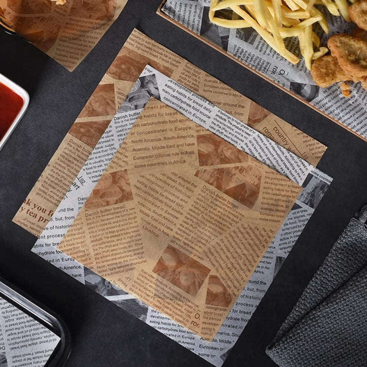 500sheets /Pack Deli Greaseproof Paper Baking Wrapping Paper Food Basket Liners Paper 22 x 22cm W...