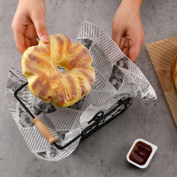 500sheets /Pack Deli Greaseproof Paper Baking Wrapping Paper Food Basket Liners Paper 22 x 22cm W...
