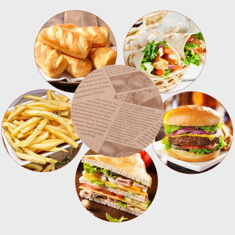 500sheets /Pack Deli Greaseproof Paper Baking Wrapping Paper Food Basket Liners Paper 22 x 22cm W...