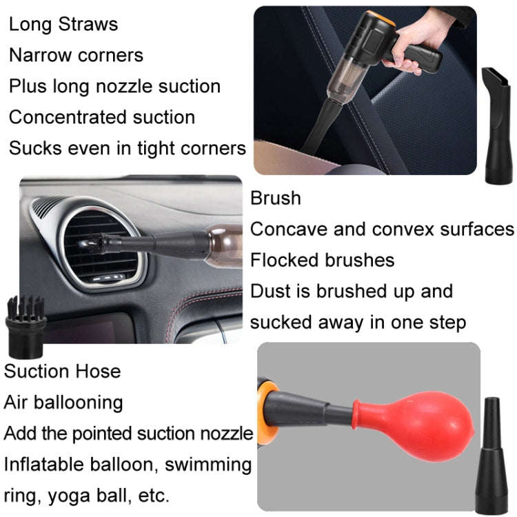 Car Vacuum Cleaner Large Suction Power Wireless Pump Inflatable Blower Handheld Small Vacuum Clea...