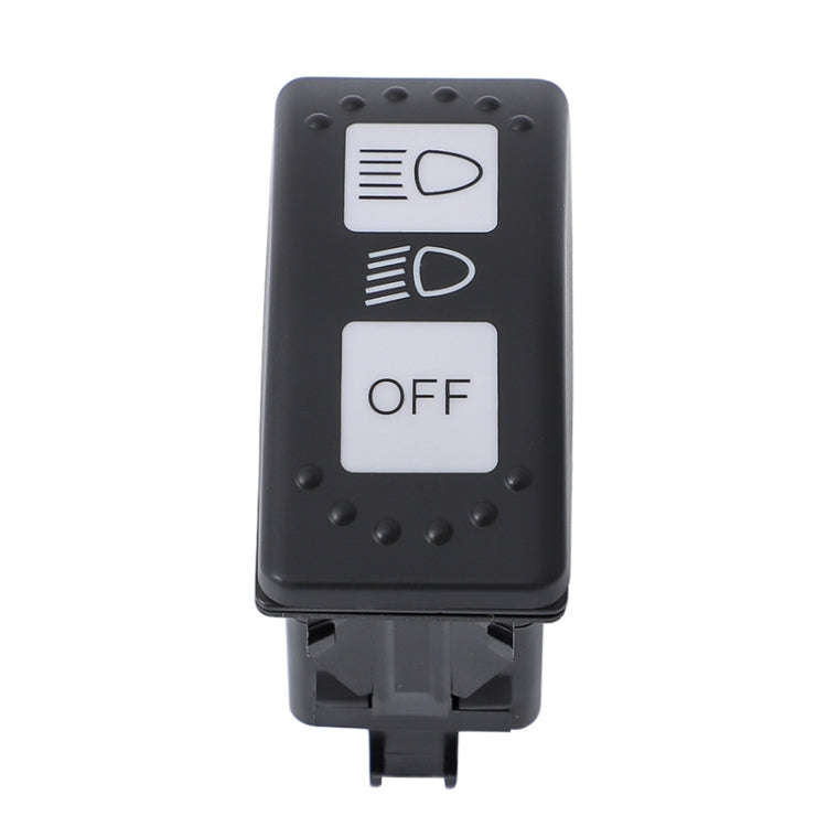 12V Car Modified Far Near Light Self-Locking Waterproof Switch(Black)