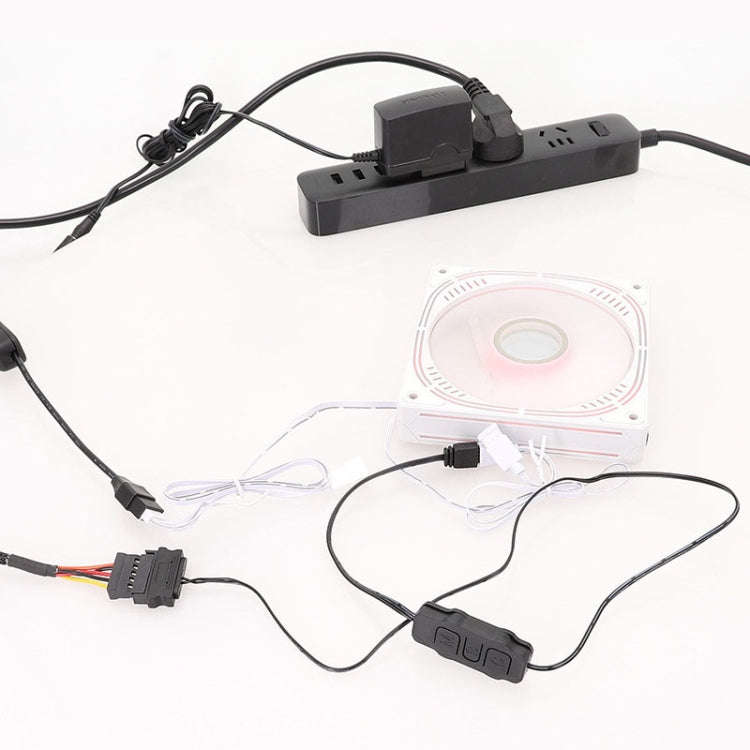 5V 3Pin To SATA Power Motherboard RGB Lighting Controller Cable For Chassis Fan
