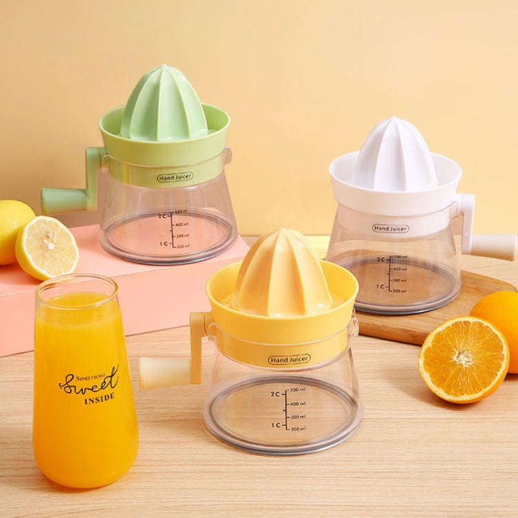 Household Manual Juicer Kitchen Hand Crank Fruit Extractor(Yellow)