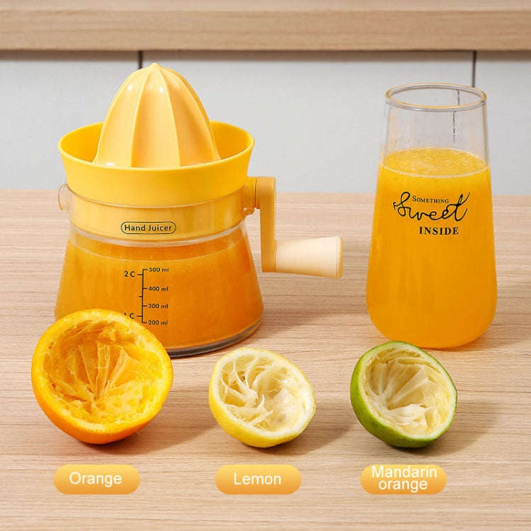 Household Manual Juicer Kitchen Hand Crank Fruit Extractor(White)