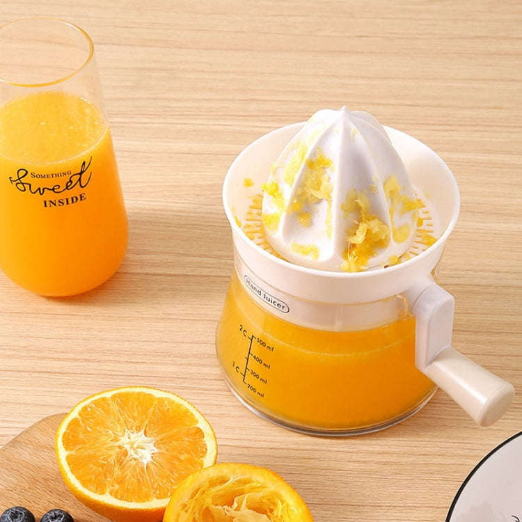 Household Manual Juicer Kitchen Hand Crank Fruit Extractor(White)