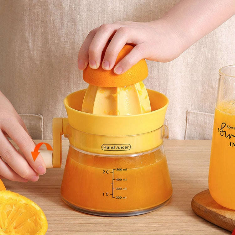Household Manual Juicer Kitchen Hand Crank Fruit Extractor(White)
