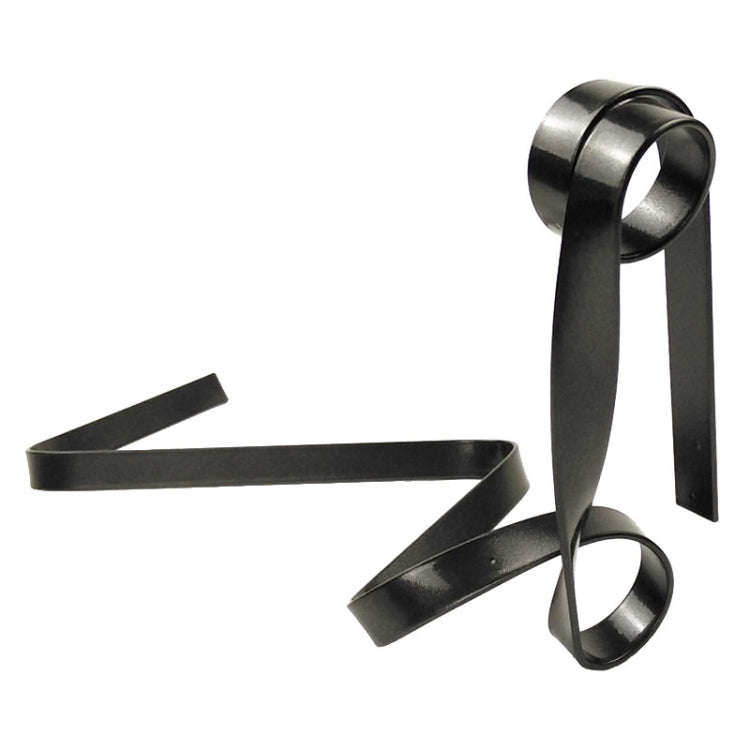 Metal Ribbon Suspended Wine Bottle Holder Home Desktop Decorative Ornaments(Black)