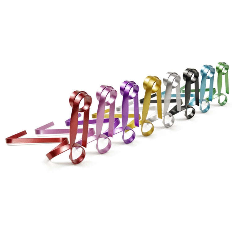 Metal Ribbon Suspended Wine Bottle Holder Home Desktop Decorative Ornaments(Black)