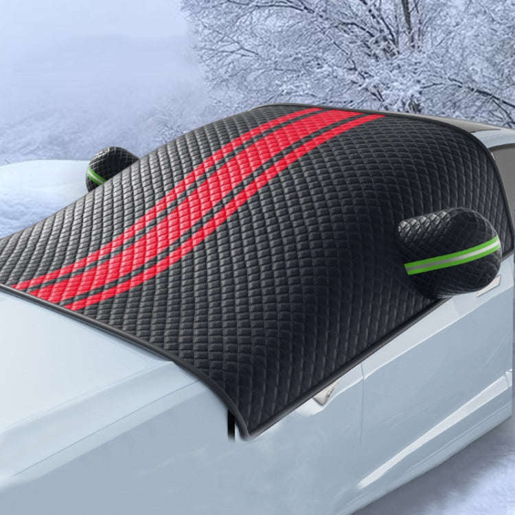 Car Front Windshield Snow and Anti-freeze Thickened Car Cover, Size: Black Red SUV