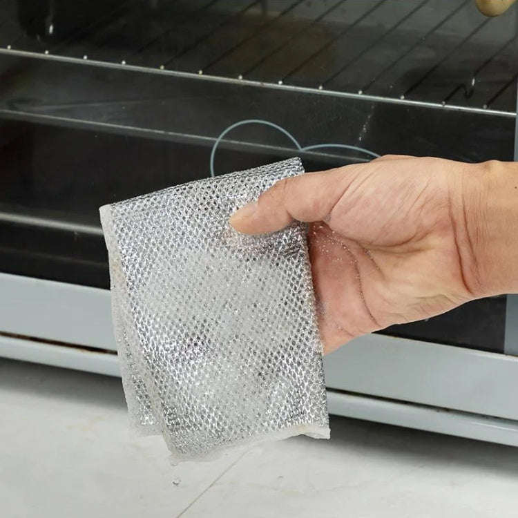 10pcs Double Layer 20x20cm Double-sided Silver Wire Wipes Dish Towel Household Cleaning Degreasin...