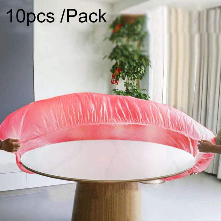 10pcs /Pack 1.6m Disposable Elastic Bunching Tablecloth Household Table Thickened PE Non-Washable...