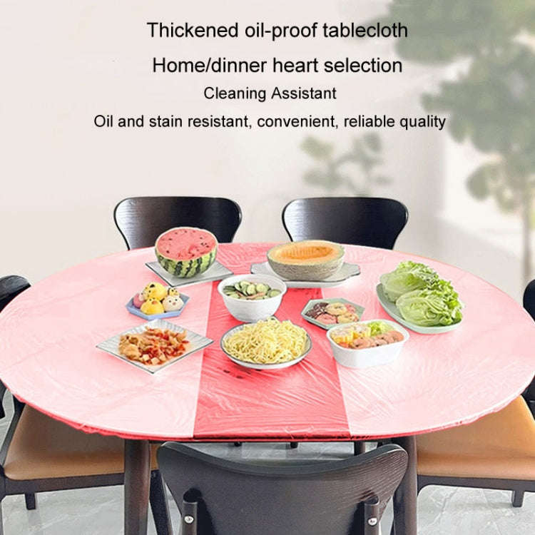 10pcs /Pack 1.6m Disposable Elastic Bunching Tablecloth Household Table Thickened PE Non-Washable...